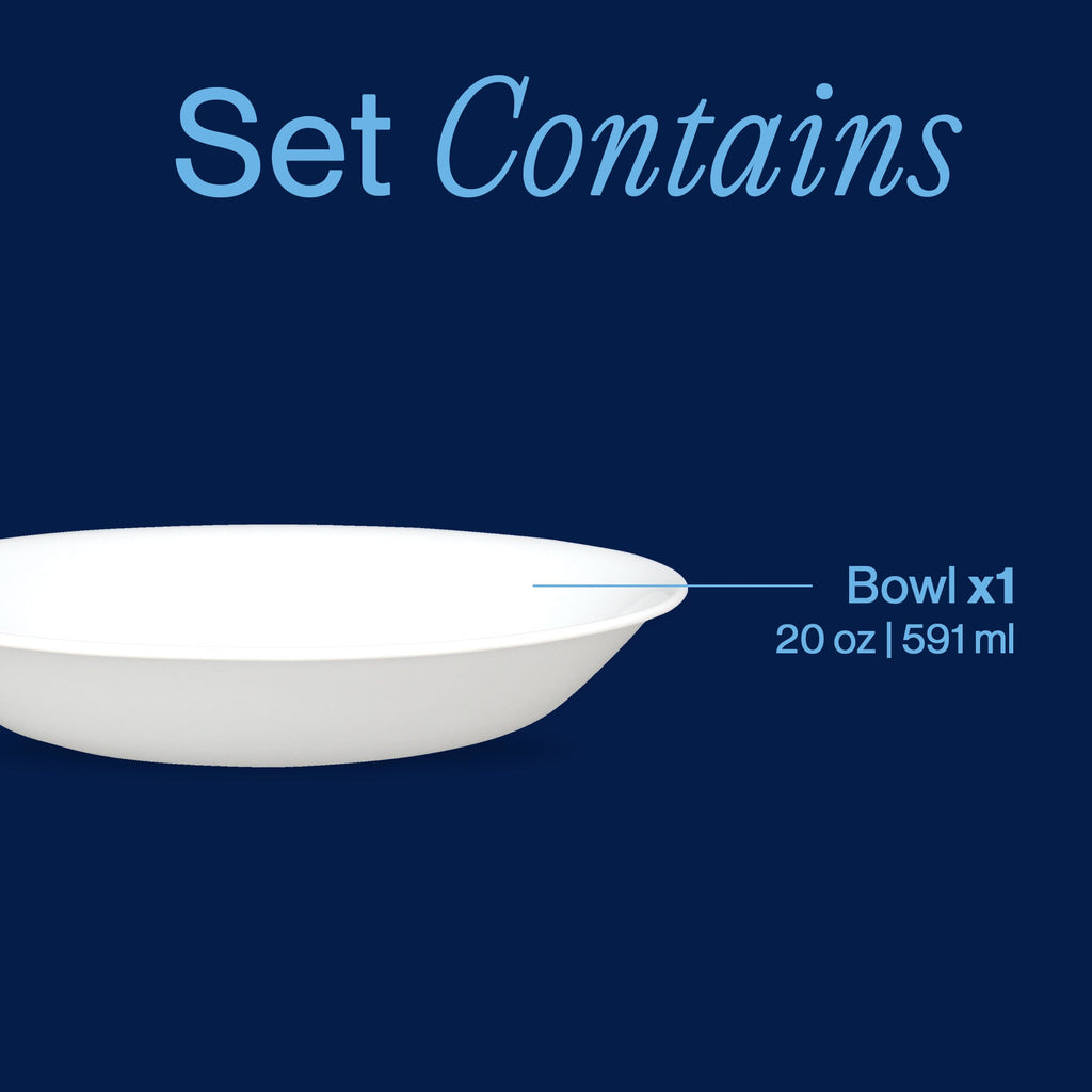 Corelle® Winter Frost White 20-ounce Meal Bowls. 6-pack