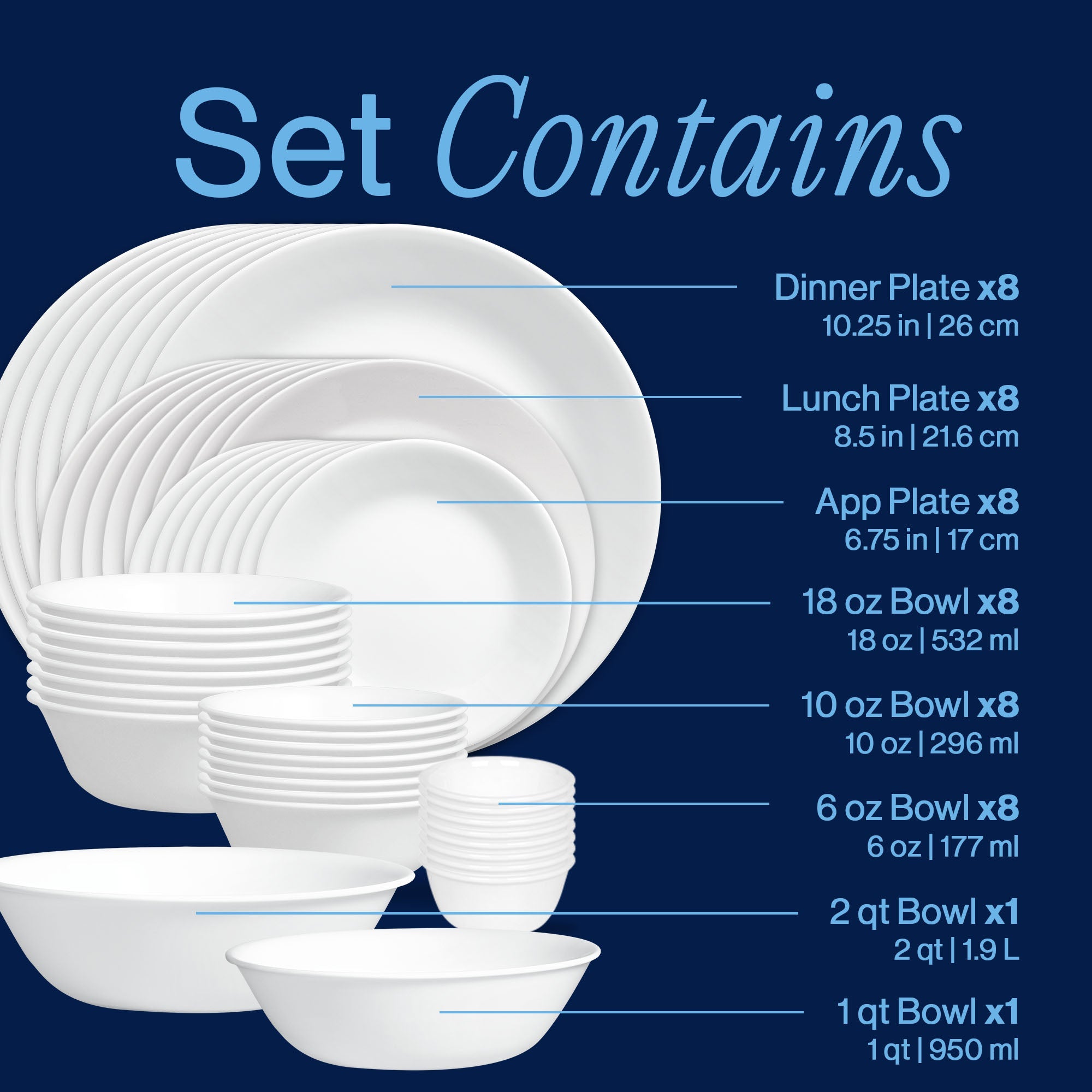 Corelle® Winter Frost White 50-piece Dinnerware Set. Service for 8. EXCLUSIVE