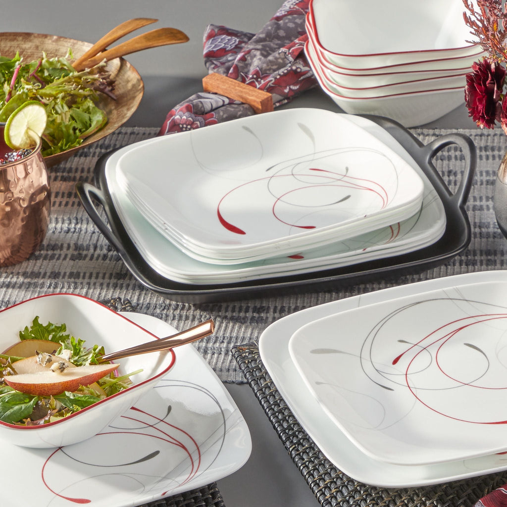 Corelle® Square Splendor 18-piece Dinnerware Set. Service for 6