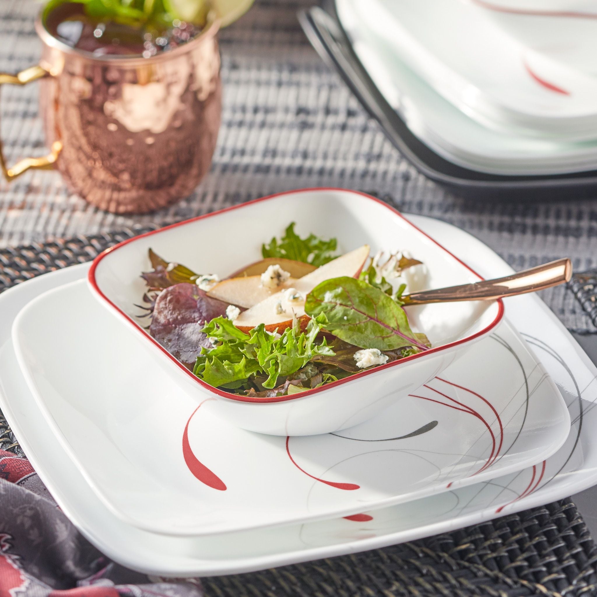 Corelle® Square Splendor 18-piece Dinnerware Set. Service for 6