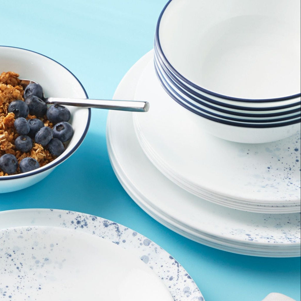 Corelle® Indigo Speckle 18-piece Dinnerware Set. Service for 6
