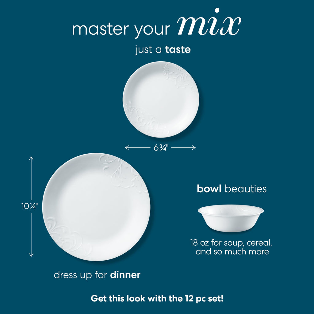 Corelle® Madeline 12-piece Dinnerware Set. Service for 4