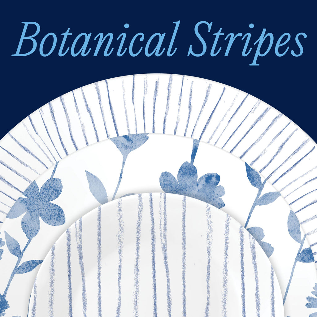 Corelle® Botanical Stripes 32-piece Dinnerware Set. Service for 8