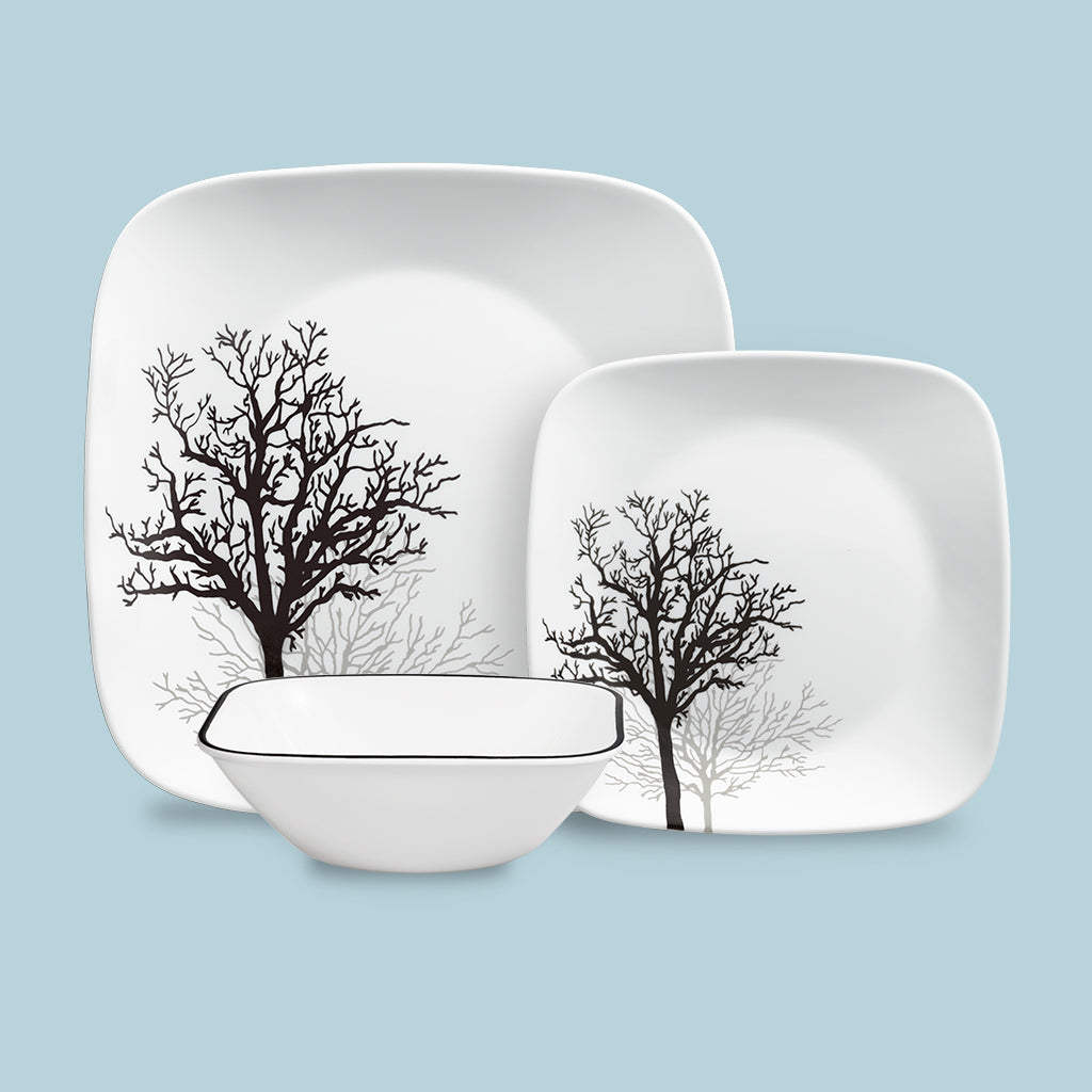 Corelle® Timber Shadows 18-piece Dinnerware Set. Service for 6
