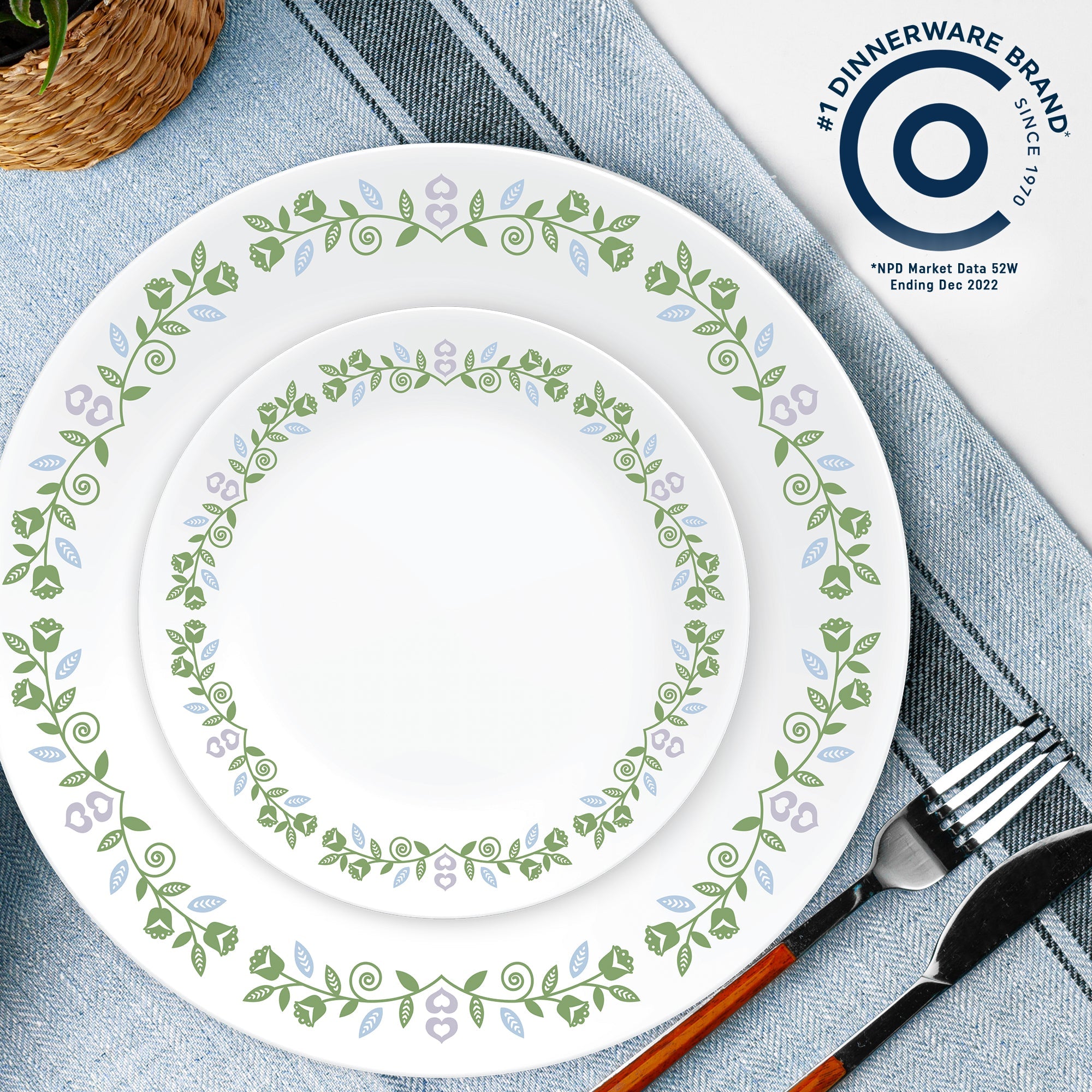 Corelle® Bryndle 12-Piece Glass Dinnerware Set. Service for 4