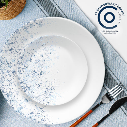 Corelle® Indigo Speckle 18-piece Dinnerware Set. Service for 6
