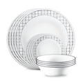 Corelle® Delicate Grid 12-piece Dinnerware Set. Service for 4