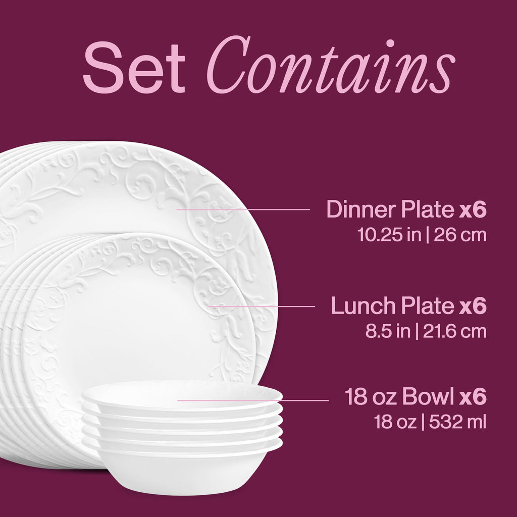 Corelle® Bella Faenza 18-piece Dinnerware Set. Service for 6