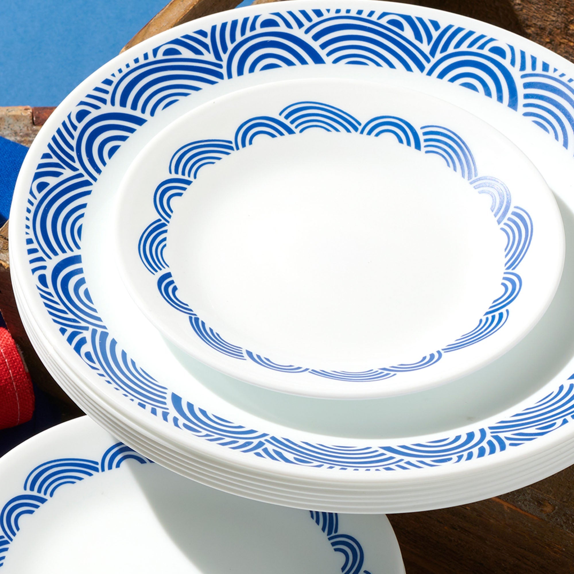 Corelle® Rolling Waves 18-piece Dinnerware Set. Service for 6