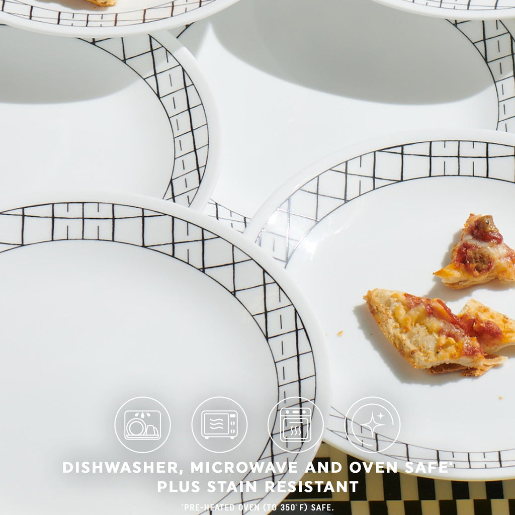 Corelle® Delicate Grid 8.5 Lunch Plate. 6-pack