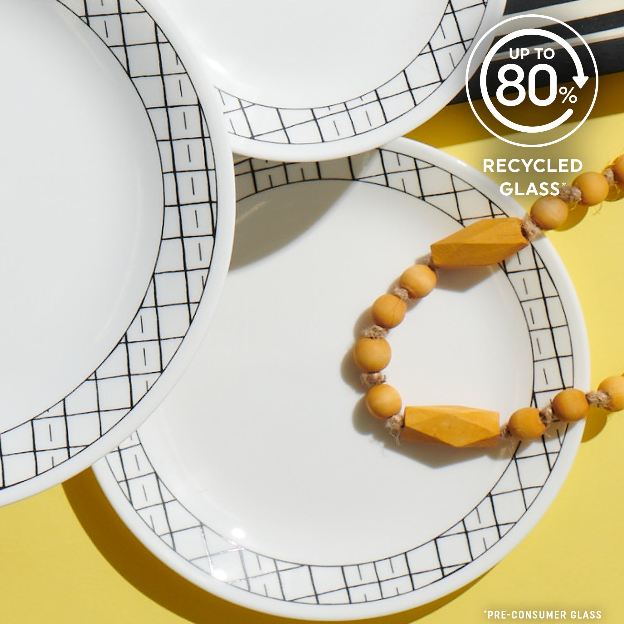 Corelle® Delicate Grid 8.5 Lunch Plate. 6-pack