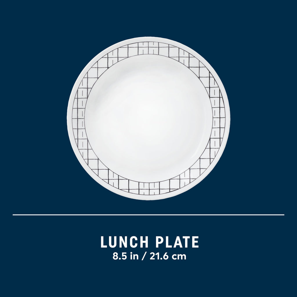 Corelle® Delicate Grid 8.5 Lunch Plate. 6-pack