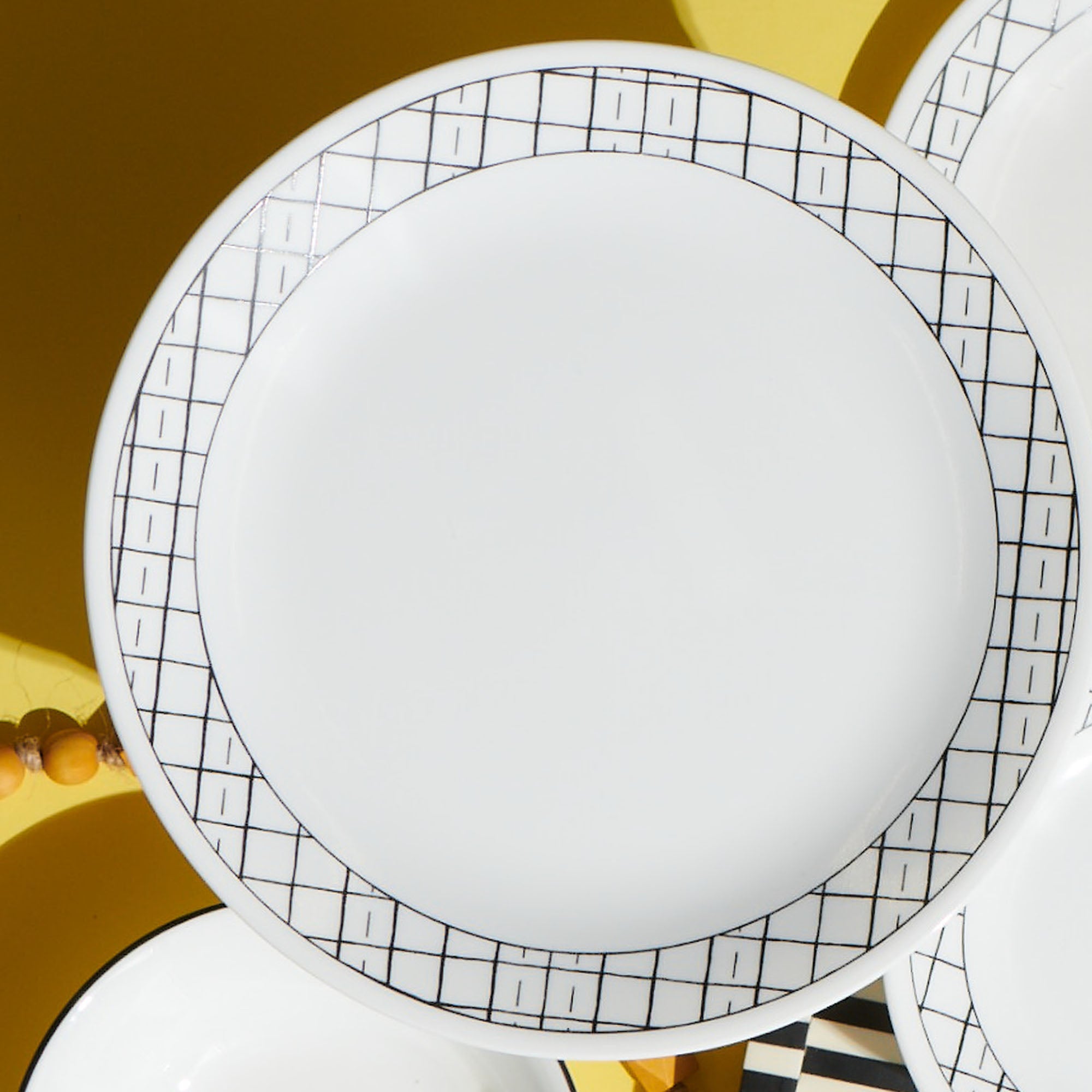 Corelle® Delicate Grid 8.5 Lunch Plate. 6-pack