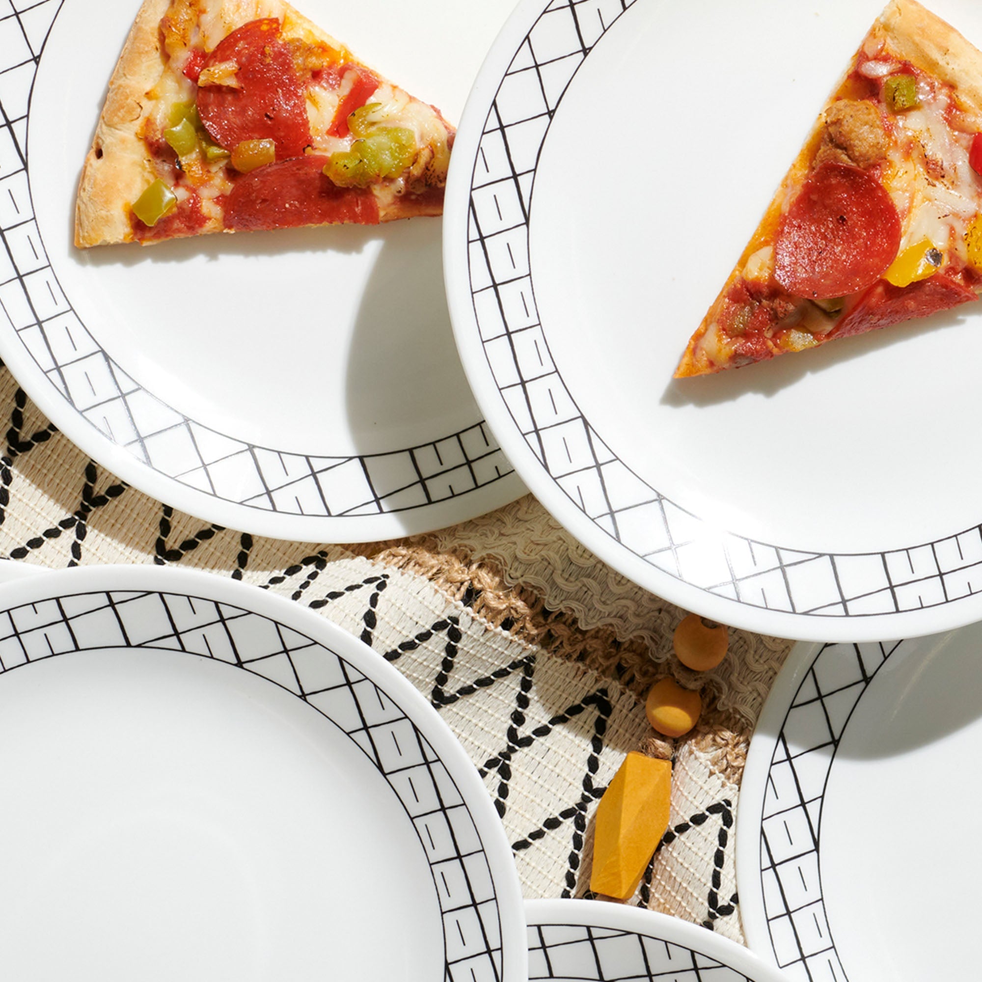 Corelle® Delicate Grid 8.5 Lunch Plate. 6-pack