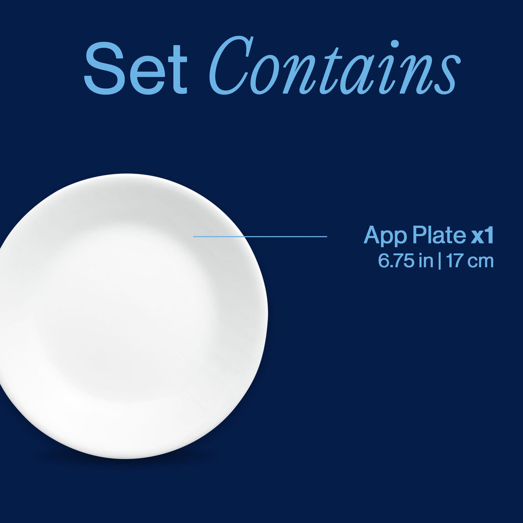 Corelle® Winter Frost White 6.75 Appetizer Plates. 6-pack