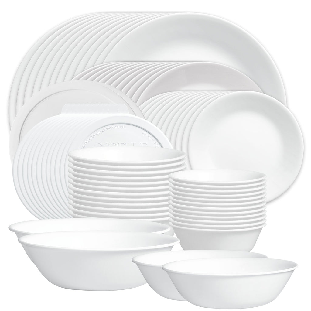 Corelle® Winter Frost White 78-piece Dinnerware Set. Service for 12