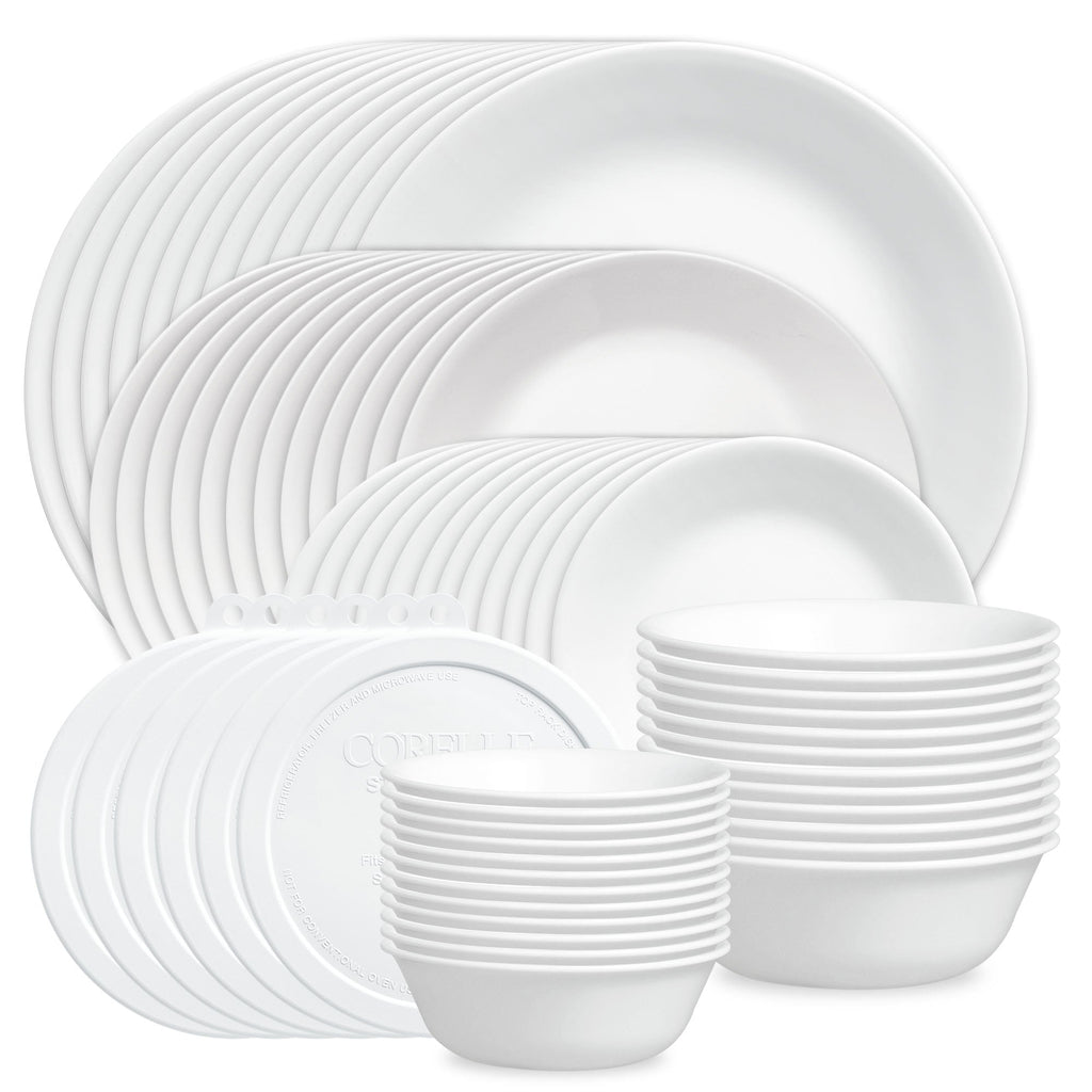 Corelle® Winter Frost White 66-piece Dinnerware Set. Service for 12