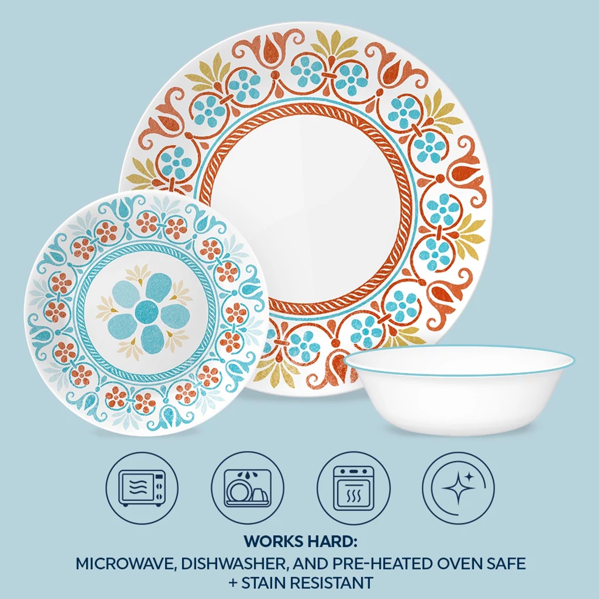 Corelle® Global Collection Terracotta Dreams 18-piece Dinnerware Set. Service for 6