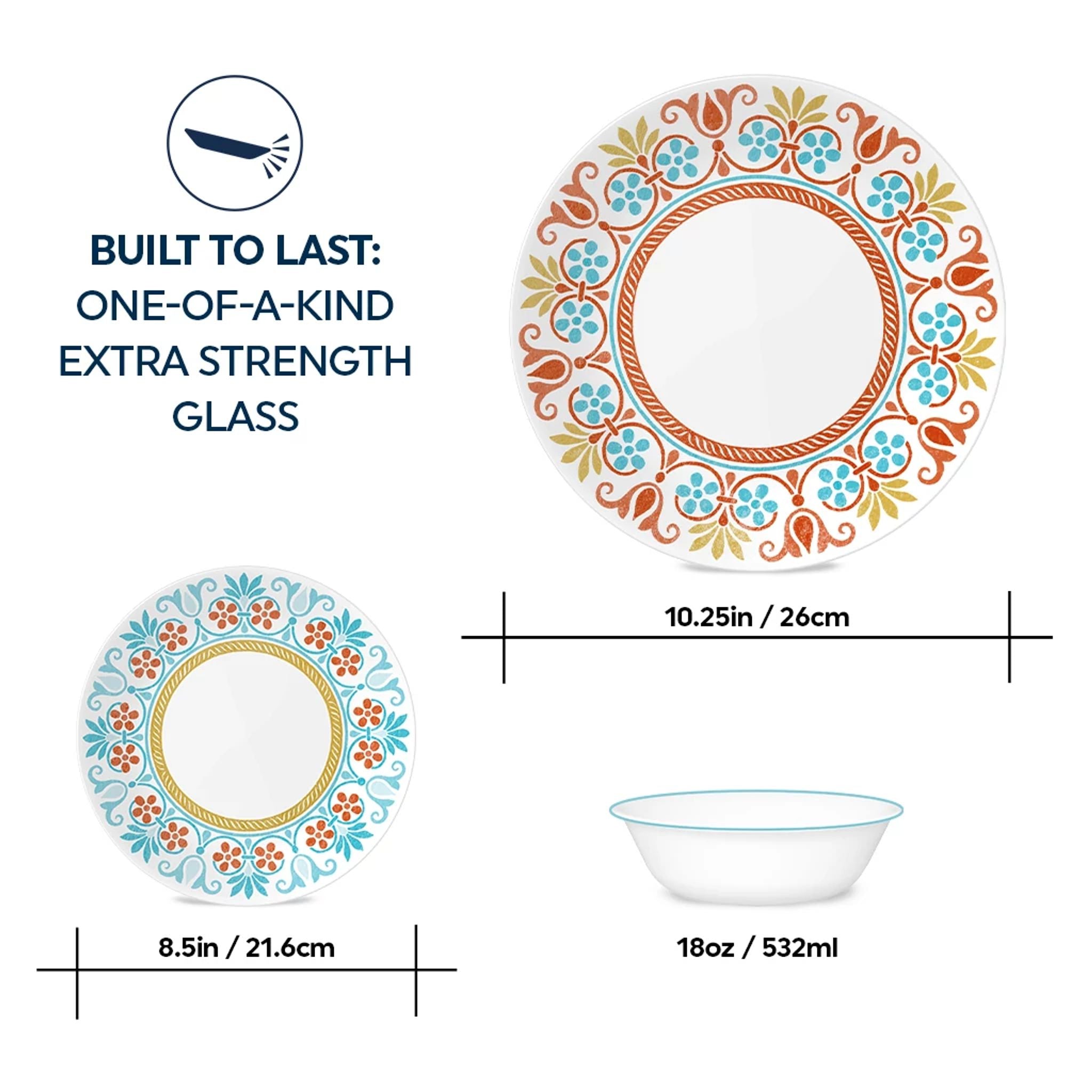 Corelle® Global Collection Terracotta Dreams 12-piece Dinnerware Set. Service for 4
