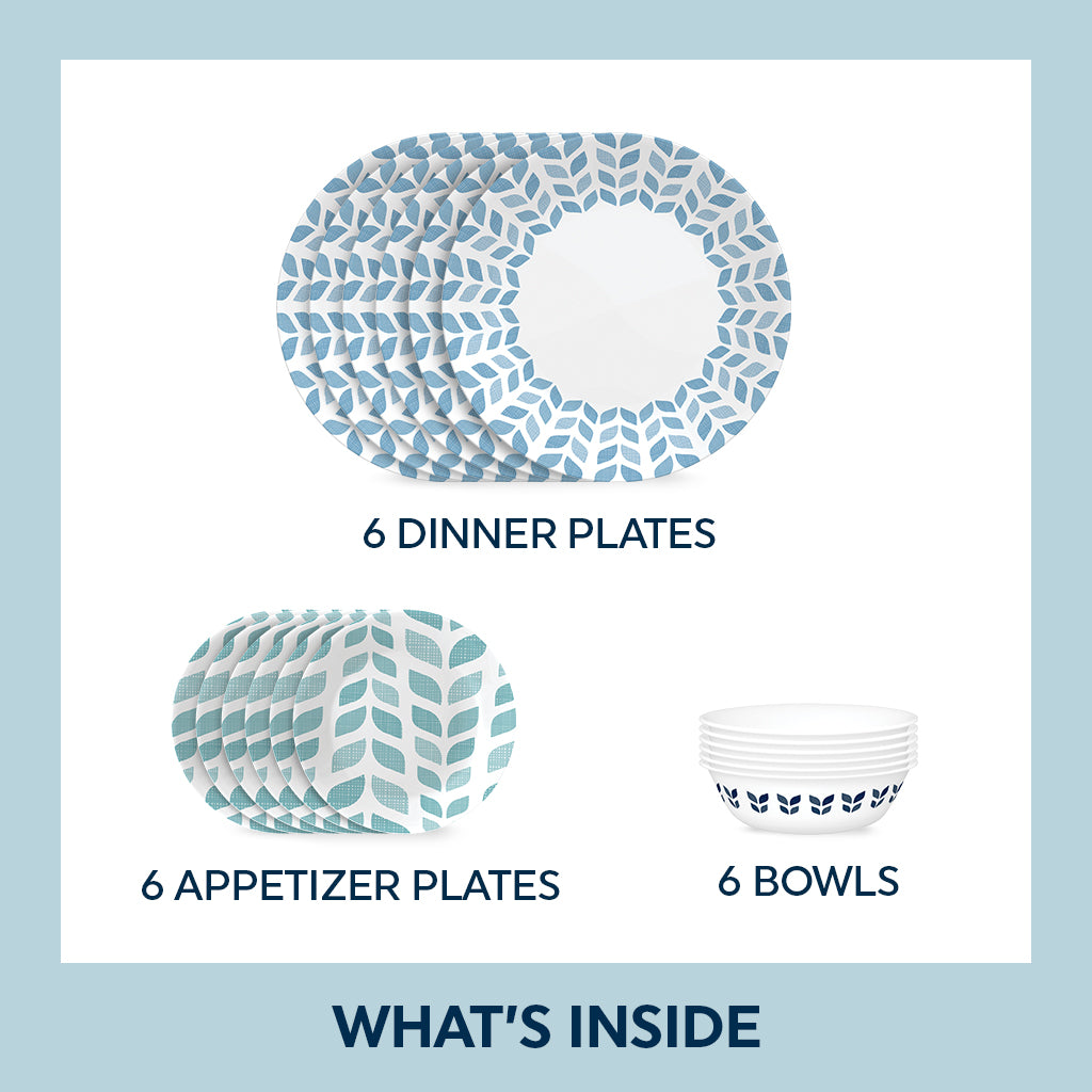 Corelle® Global Collection Northern Pines 18-piece Dinnerware Set. Service for 6