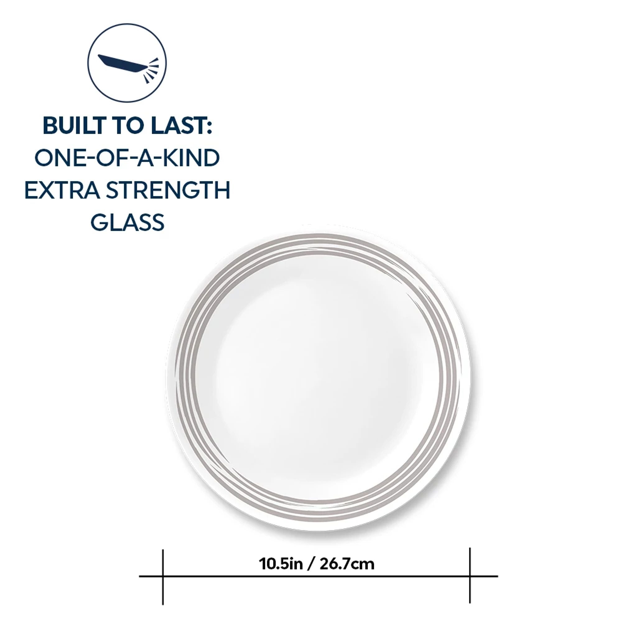 Corelle® Brushed Silver 10.25 Dinner Plate