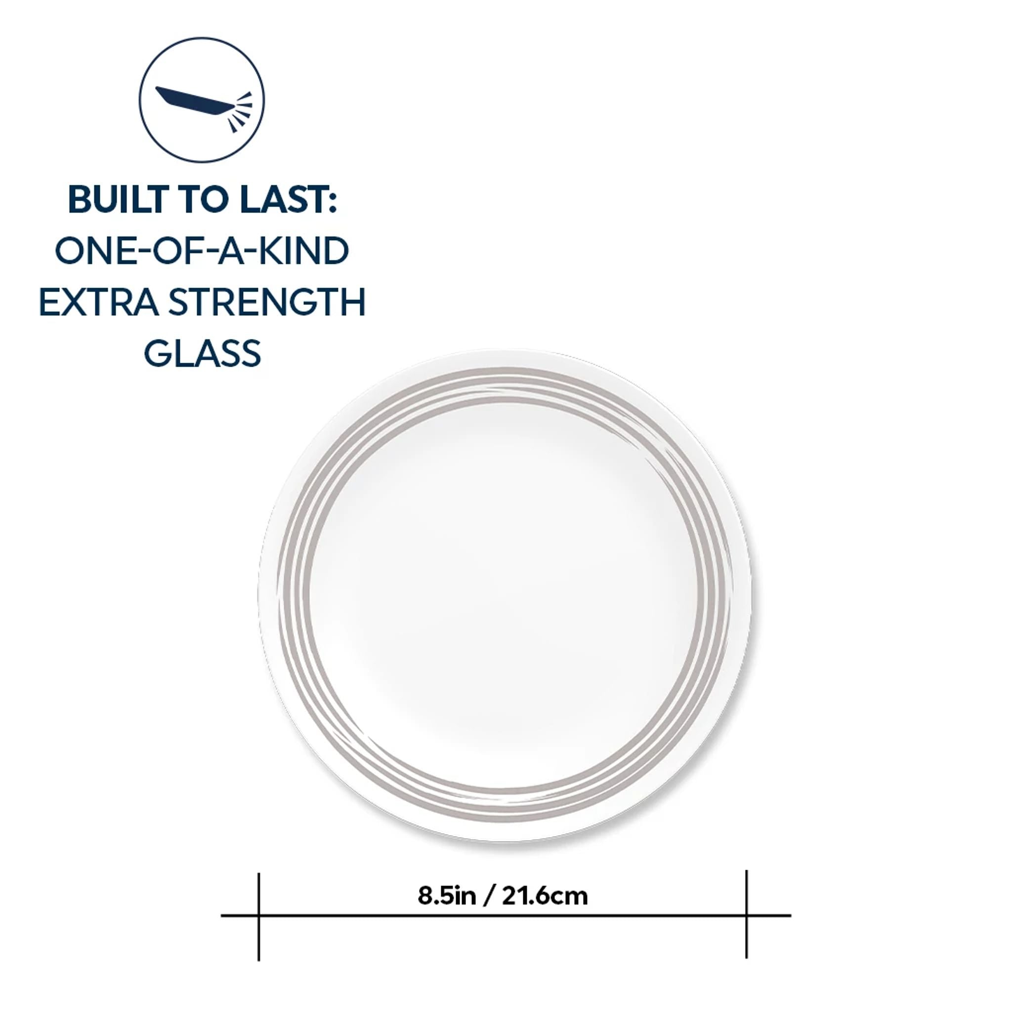 Corelle® Brushed Silver 8.5 Salad Plate