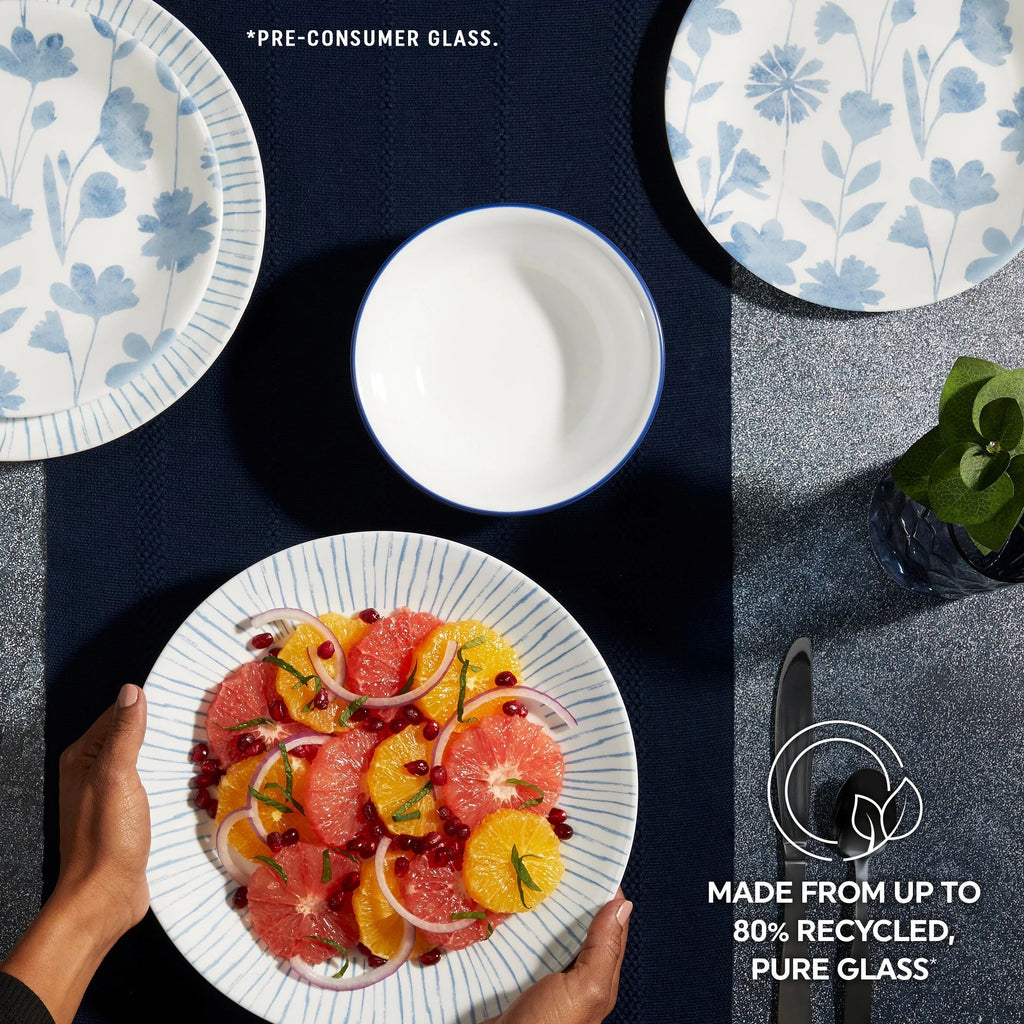Corelle® Botanical Stripes 12-piece Dinnerware Set. Service for 4