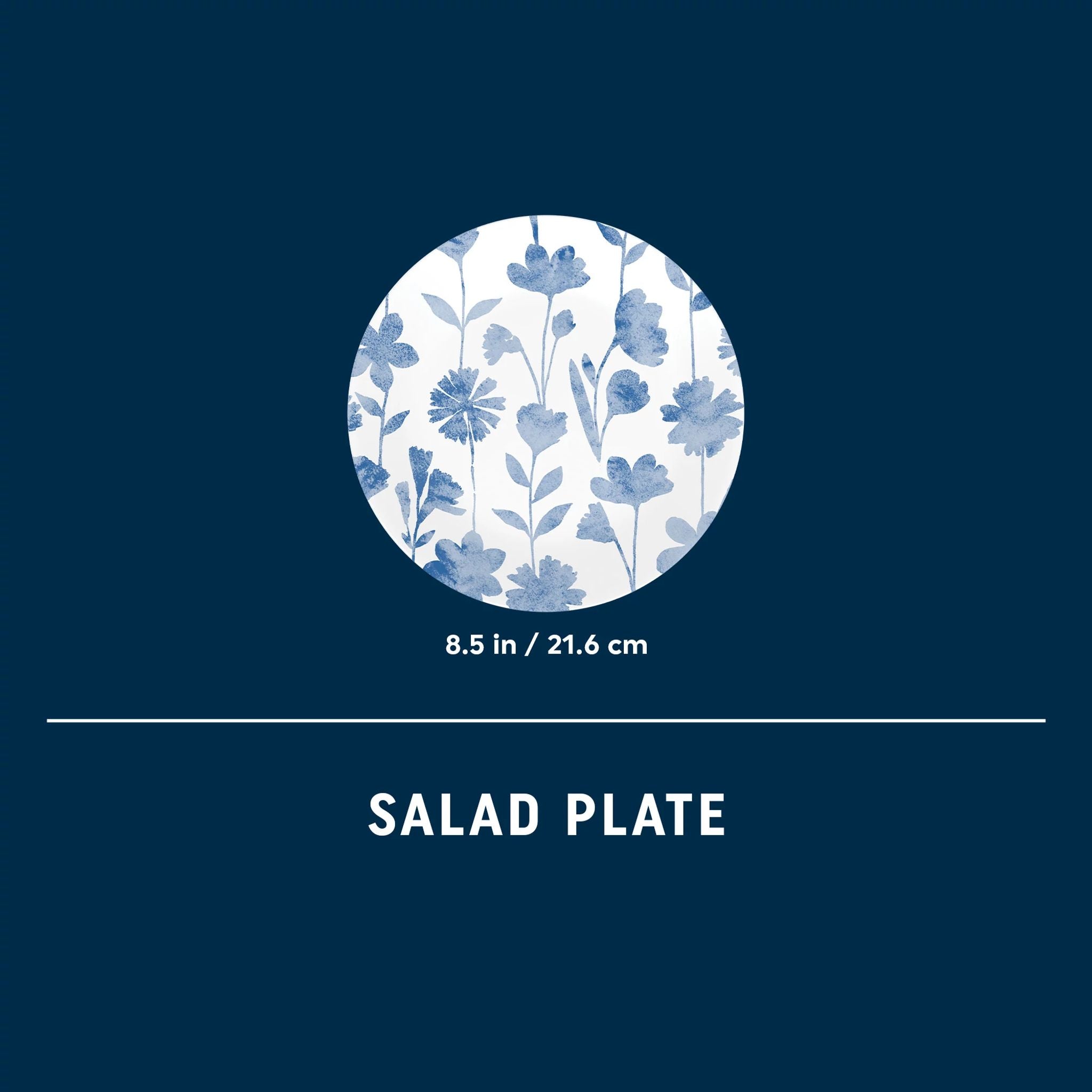 Corelle® Botanical Stripes 8.5 Salad Plate. Floral