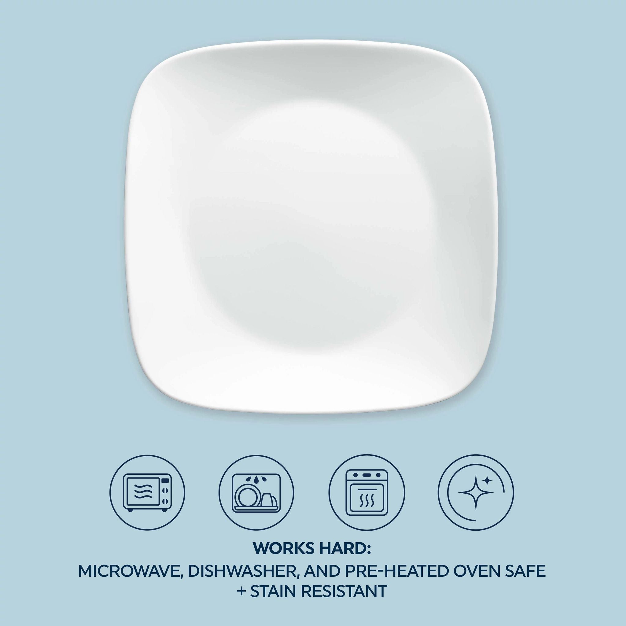 Corelle® Boutique Vivid White 8-piece Dinnerware Set. Service for 4