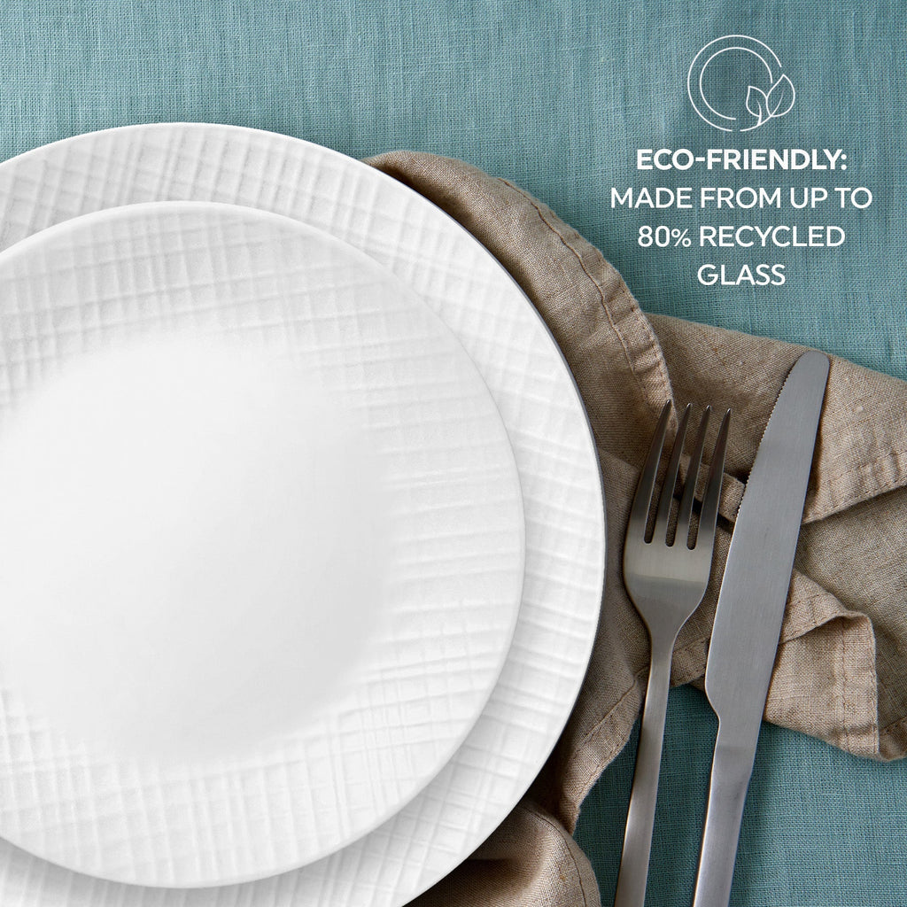 Corelle® Linen Weave 18-piece Dinnerware Set. Service for 6