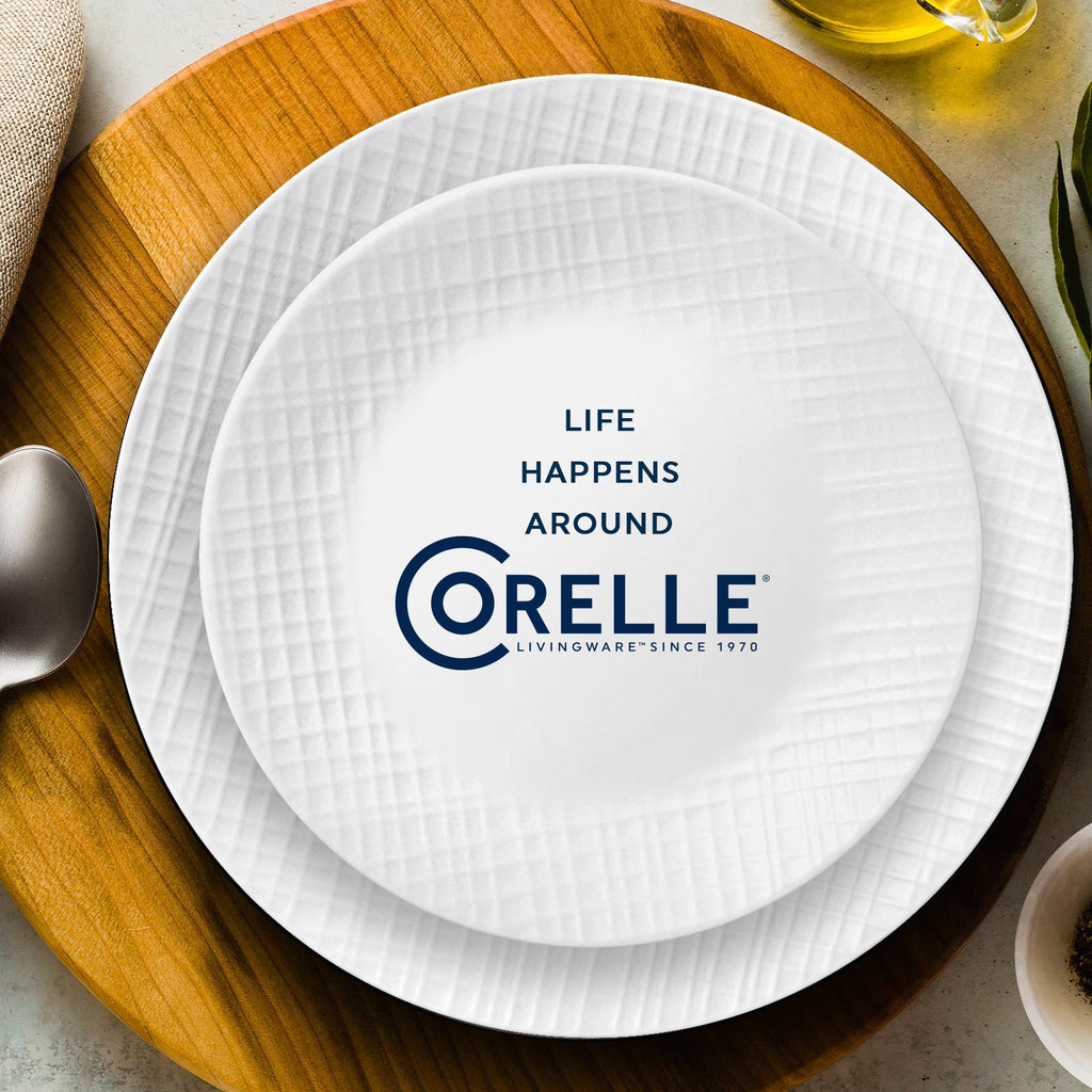 Corelle® Linen Weave 18-piece Dinnerware Set. Service for 6