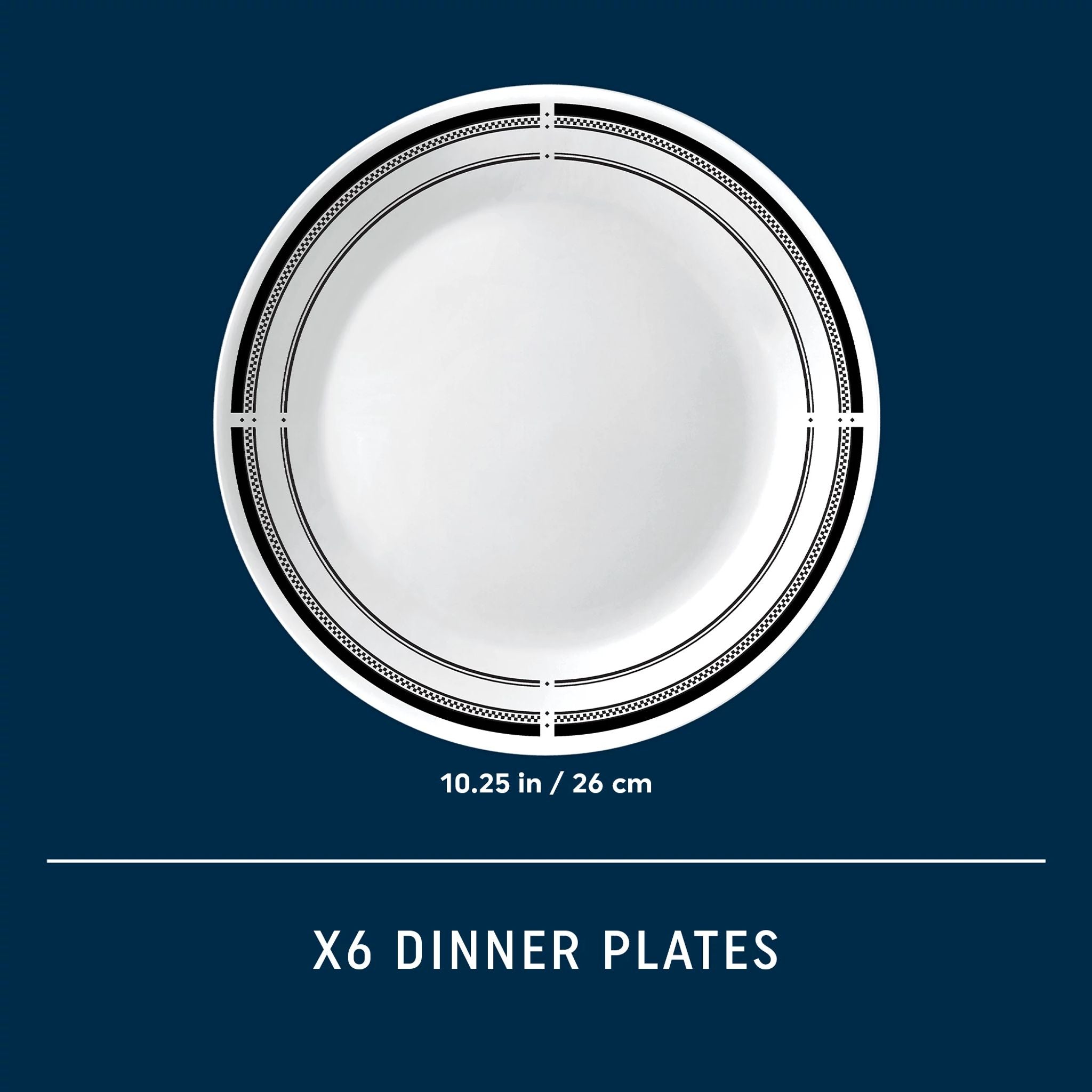 Corelle® Brasserie 10.25 Dinner Plates. 6-pack