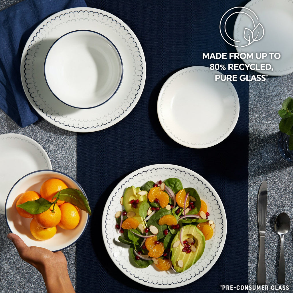Corelle® Caspian Lace 66-piece Dinnerware Set. Service for 12