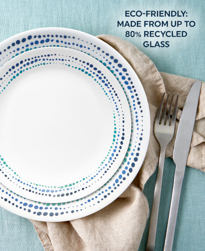 Corelle® Ocean Blues 12-piece Dinnerware Set. Service for 4