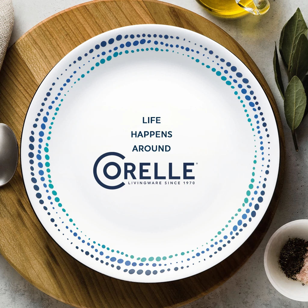 Corelle® Ocean Blues 16-piece Mugless Dinnerware Set. Service of 4