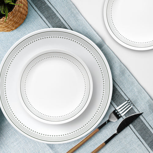 Corelle® Mystic Gray 12-piece Dinnerware Set. Service for 4