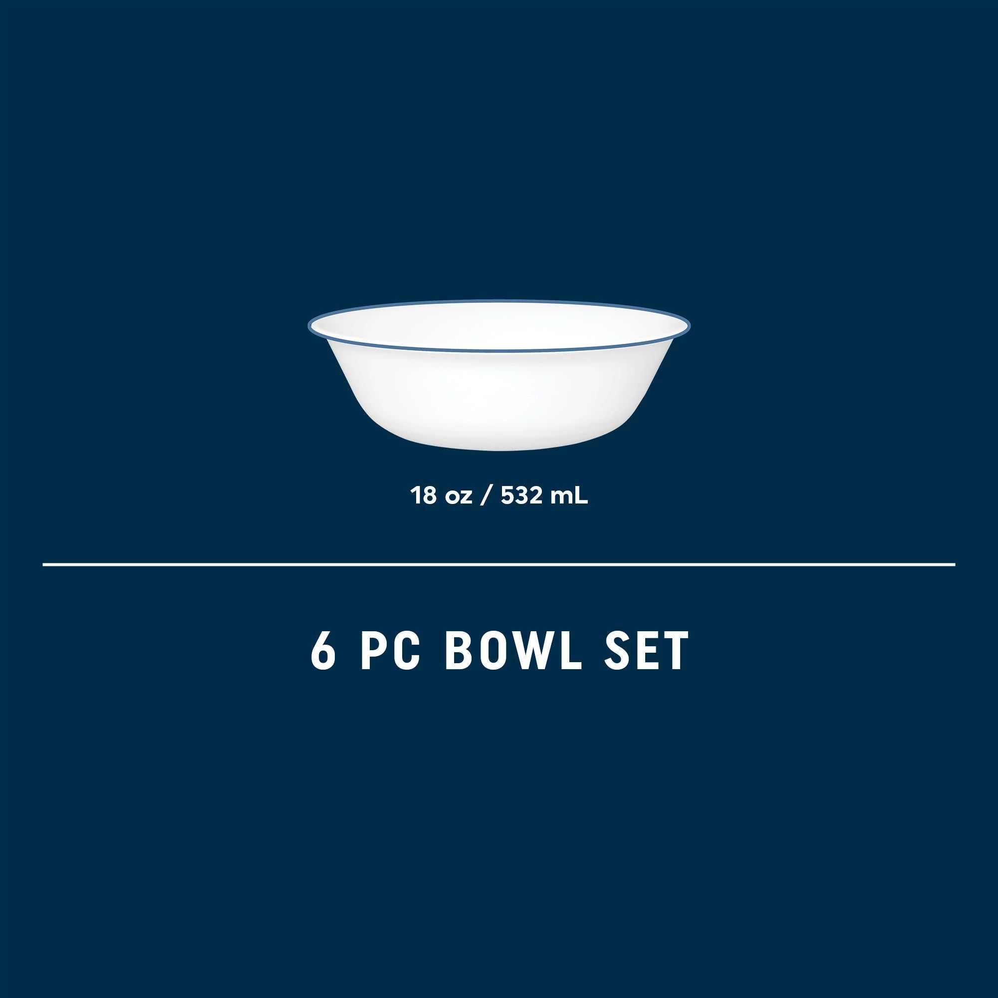 Corelle® Botanical Stripes 18-ounce Cereal Bowls. 6-pack