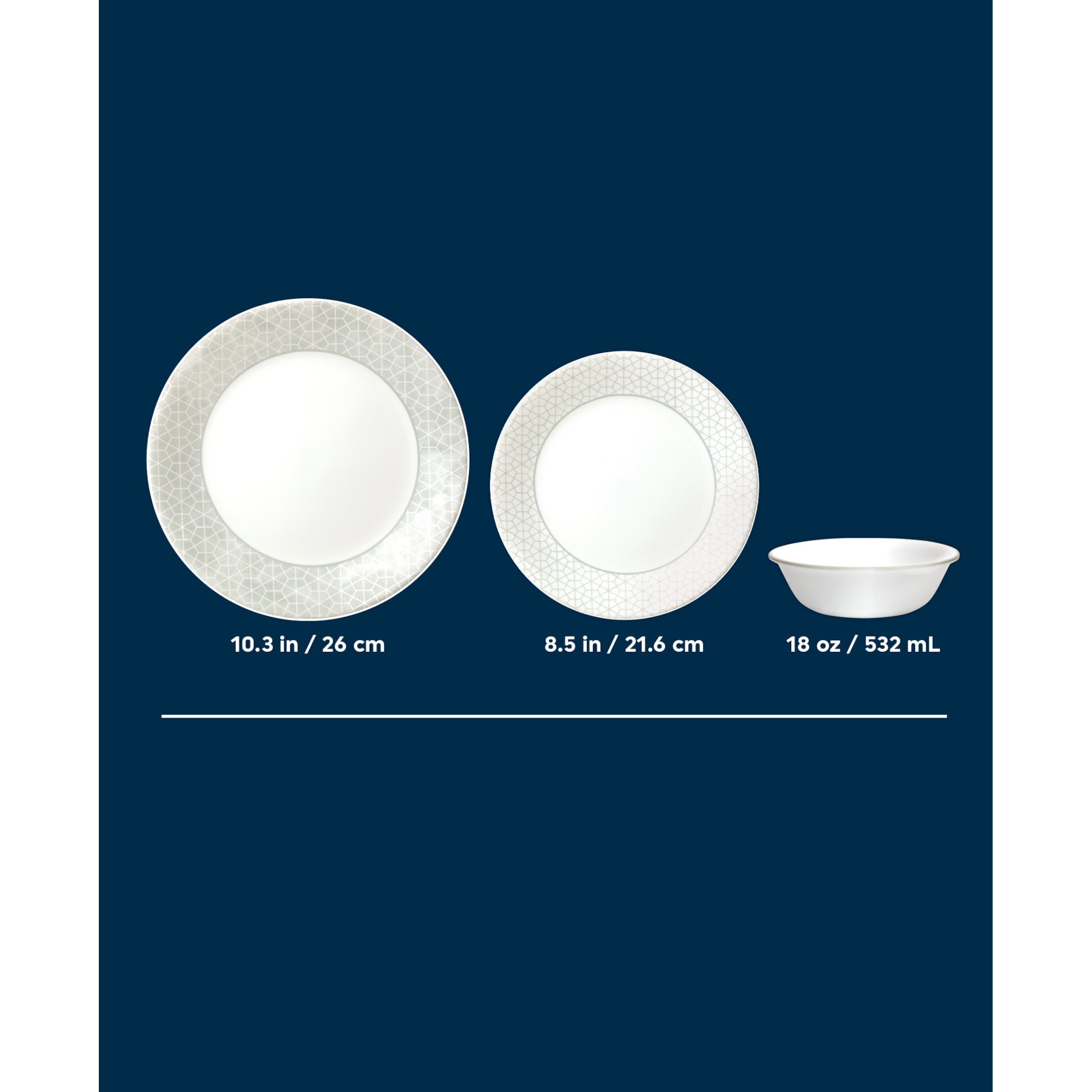 Corelle® Knox 12-piece Dinnerware Set. Service for 4