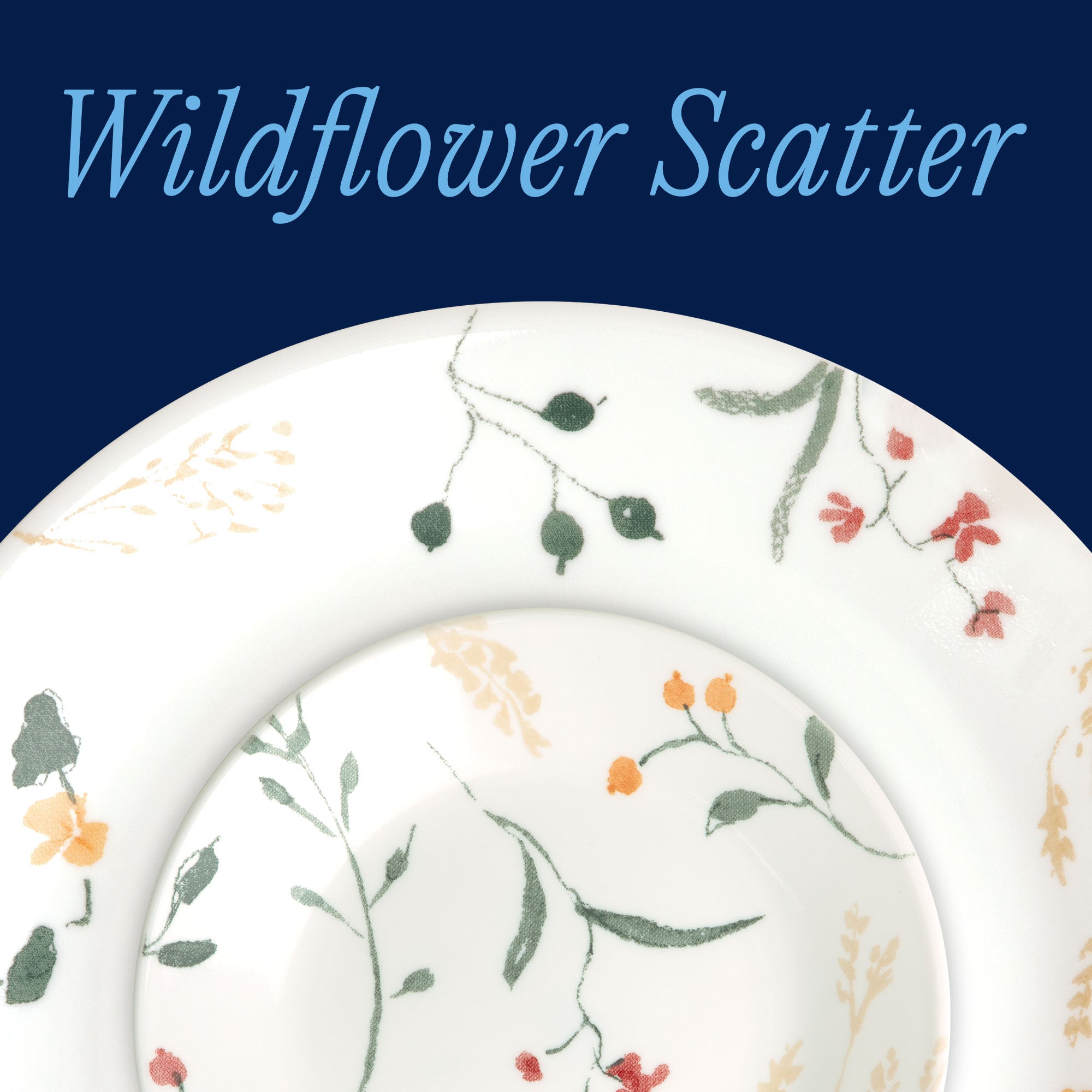 Corelle® Wildflower Scatter 18-piece Dinnerware Set. Service for 6