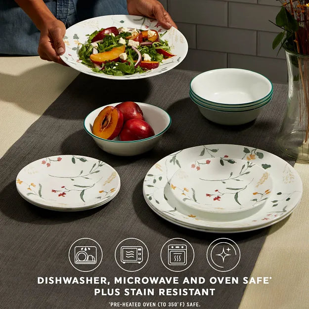 Corelle® Wildflower Scatter 32-piece Dinnerware Set. Service for 8