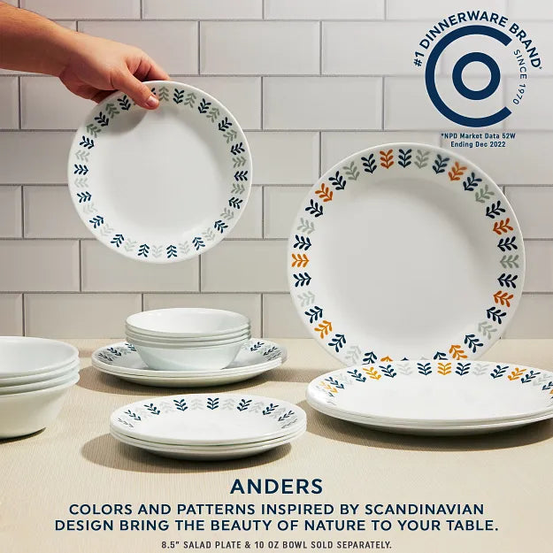 Corelle® Anders 18-piece Dinnerware Set. Service for 6