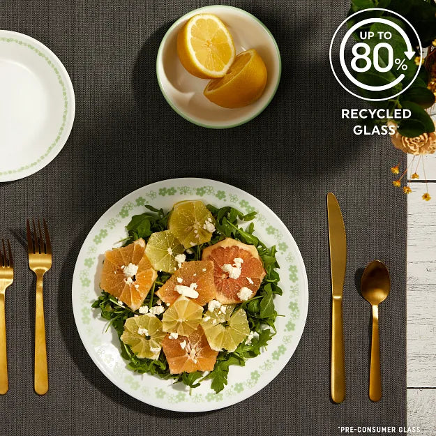 Corelle® Spring Blossom Green 18-piece Dinnerware Set. Service for 6