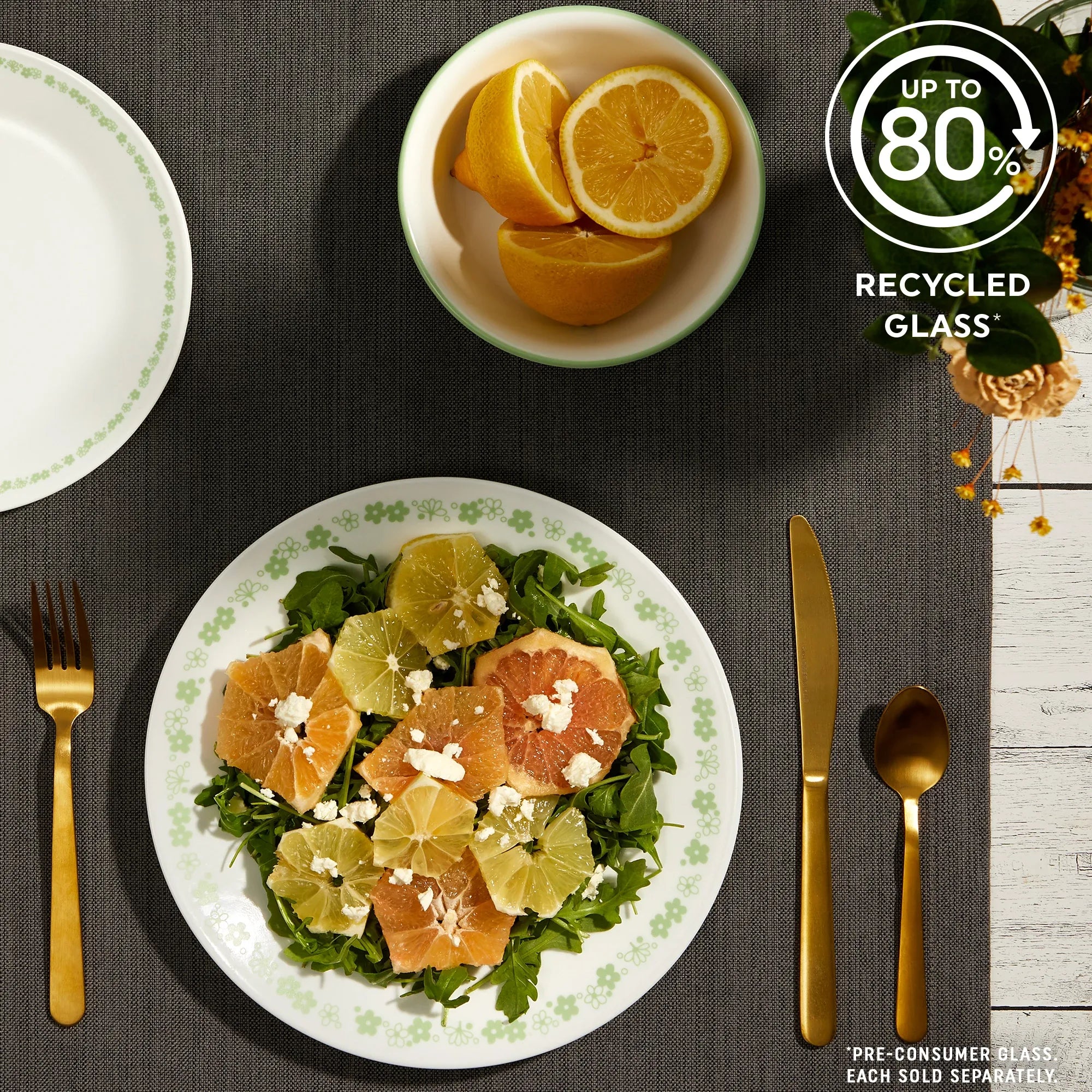 Corelle® Spring Blossom Green 8.5 Salad Plate