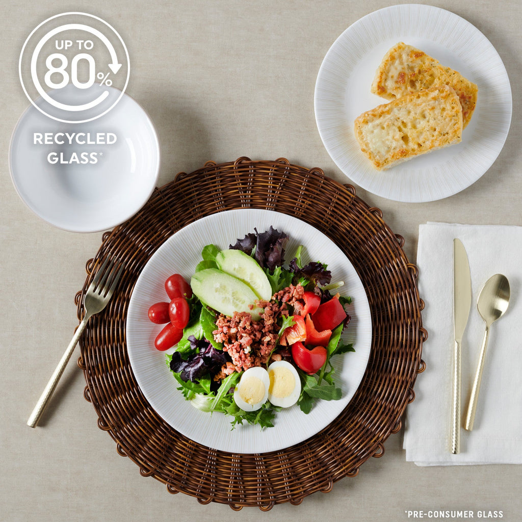 Corelle® Hushed Lines 12-piece Dinnerware Set. Service for 4