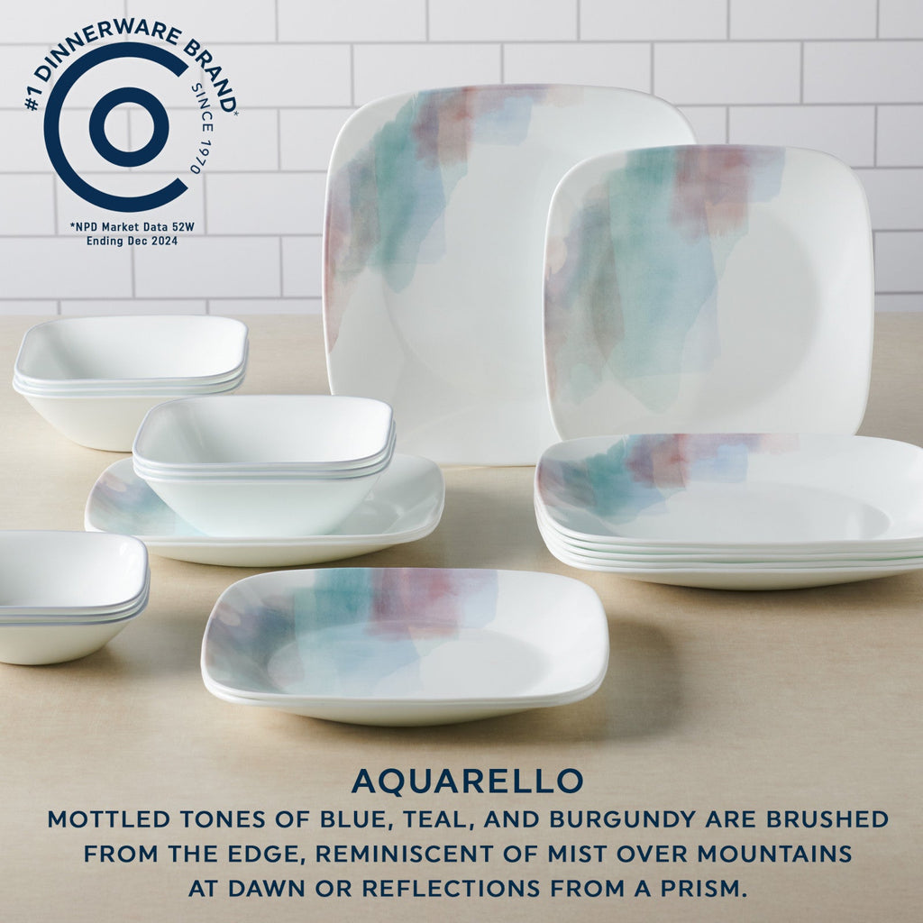 Corelle® Aquarello 16-piece Dinnerware Set. Service for 4
