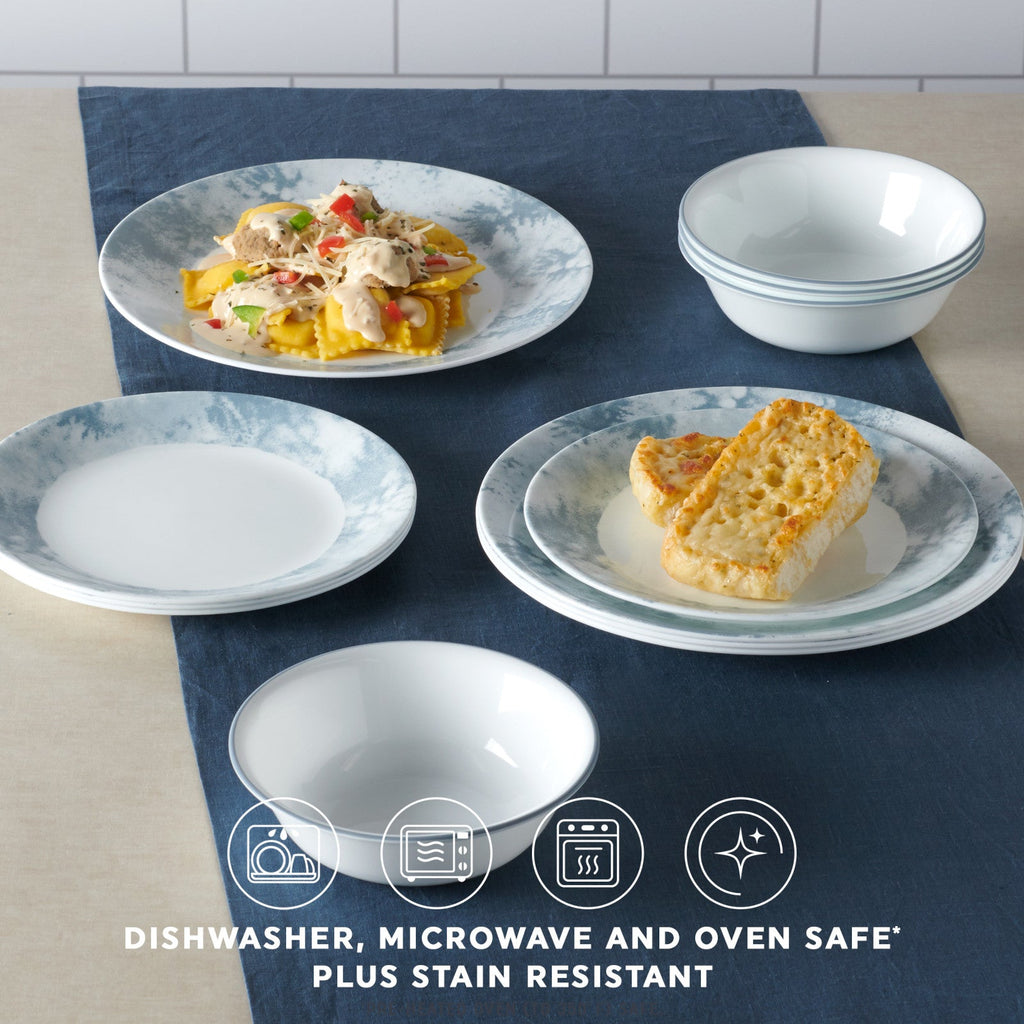 Corelle® Salt Wash 12-piece Dinnerware Set. Service for 4