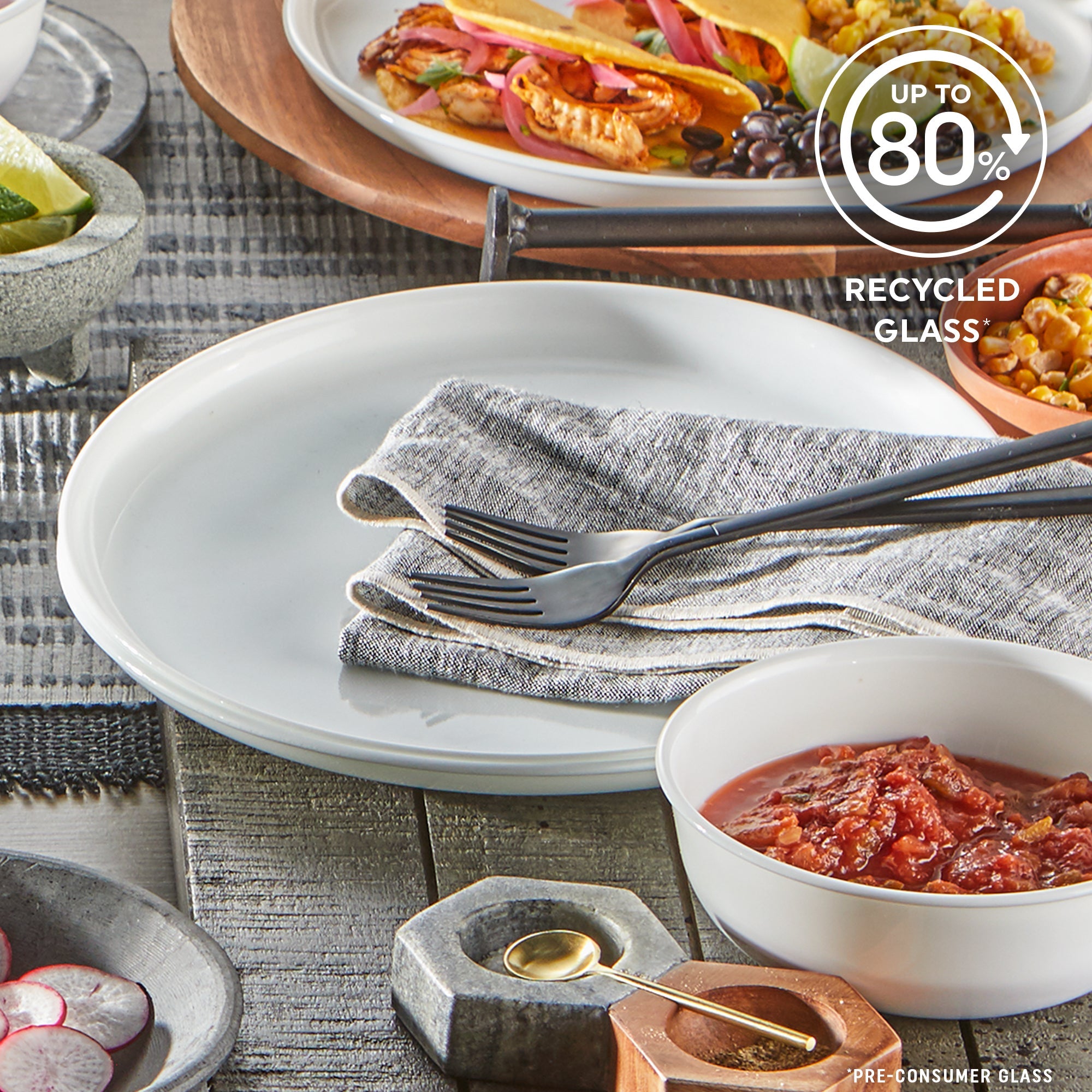 Corelle® Modern Rounds 12pc Set. Service for 4