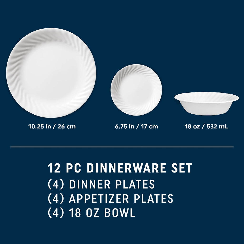 Corelle® Enhancements 12-piece Dinnerware Set. Service for 4