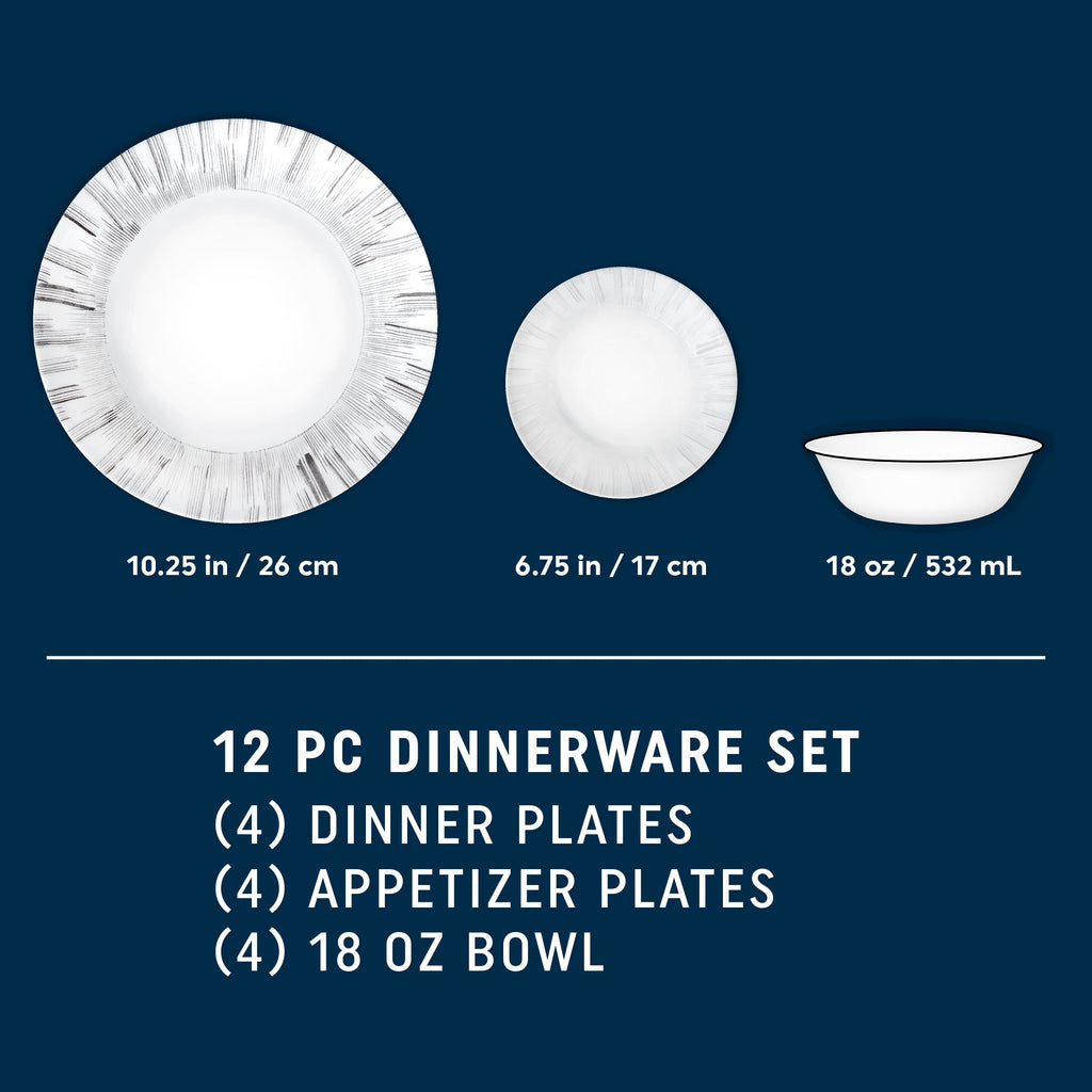 Corelle® Arica 12-piece Dinnerware Set. Service for 4