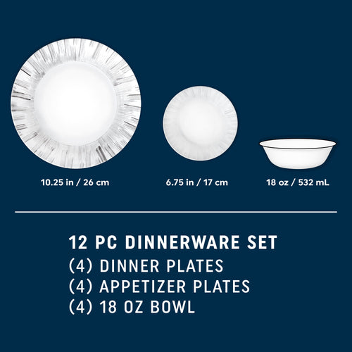 Corelle® Arica 12-piece Dinnerware Set. Service for 4